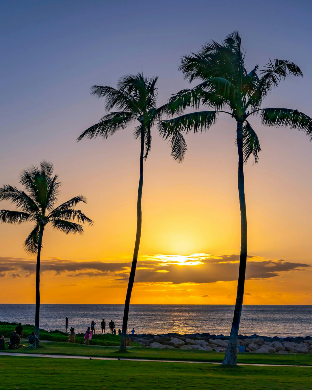 Honeymoon sunset in Hawaii